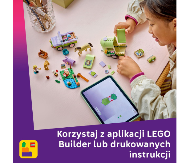 LEGO FRIENDS 42695 Przyczepa z koniem i źrebaczkiem - 1473471 - zdjęcie 8